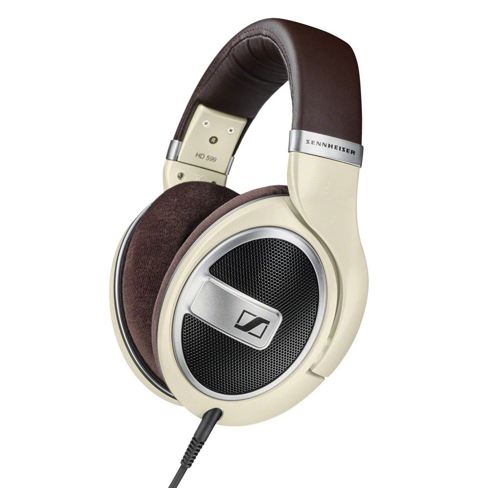 Comfortable Sennheiser HD 599 headphones for long listening sessions
