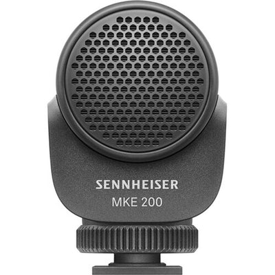 Sennheiser MKE 200 – compact directional on-camera microphone that captures clear, focused audio while reducing unwanted background noise for your videos.