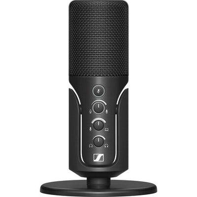 The Sennheiser Profile USB Microphone features USB-C connectivity, gain, mix, and volume controls, plus a soft-touch mute button with LED indicator.