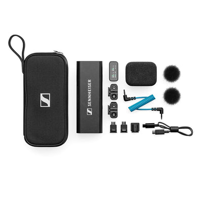Capture pro audio effortlessly with the Sennheiser Profile Wireless 2 channel system featuring clip-on mics, handheld use, internal recording and easy setup.