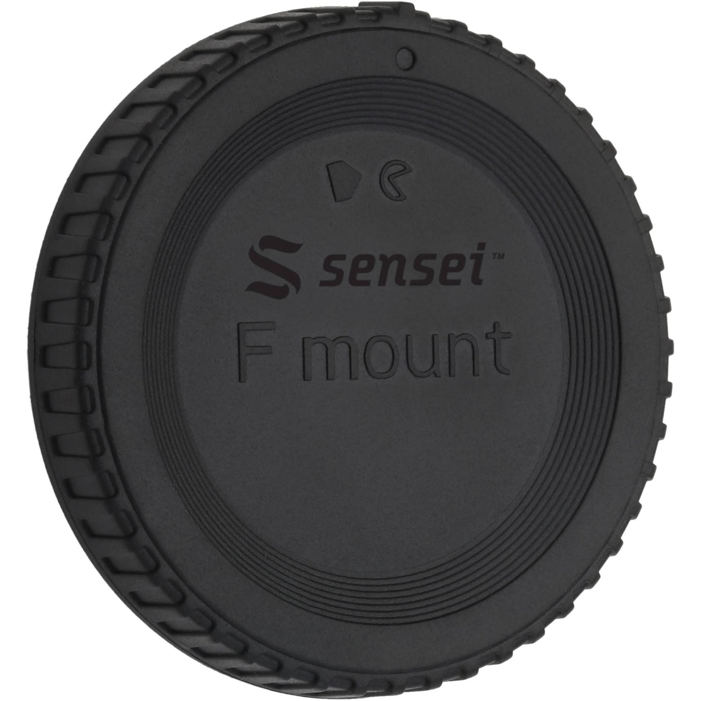 Sensei Body Cap with durable black plastic that securely fits on lens mount to protect camera sensor and internal components from dust, moisture, and damage, with finger-grip edges for easy attachment and removal.