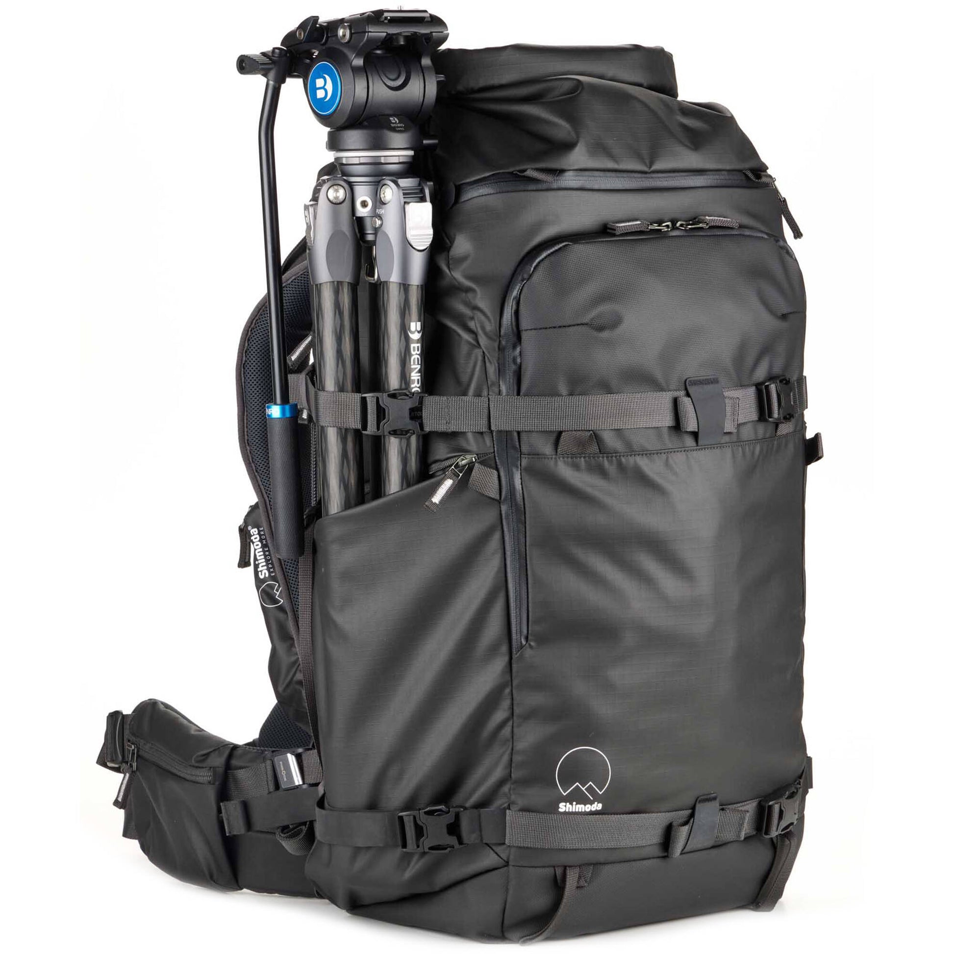 Shimoda Action X70 HD backpack with roll top and tripod pockets
