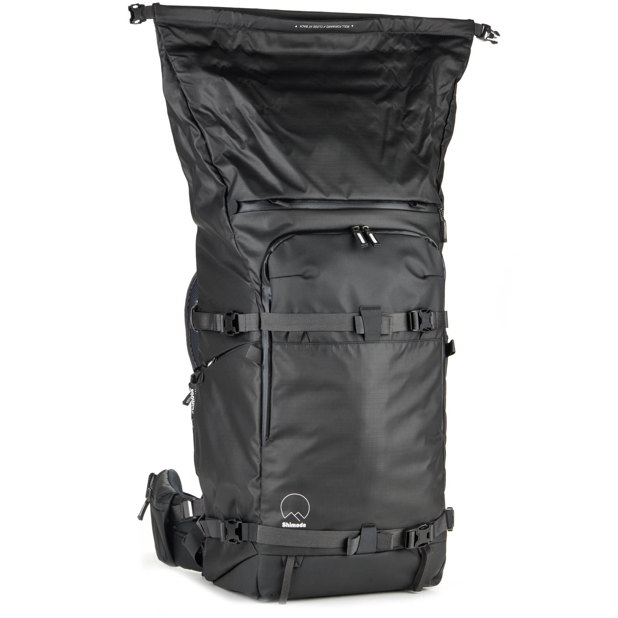 Shimoda Action X70 HD backpack with roll top and tripod pockets
