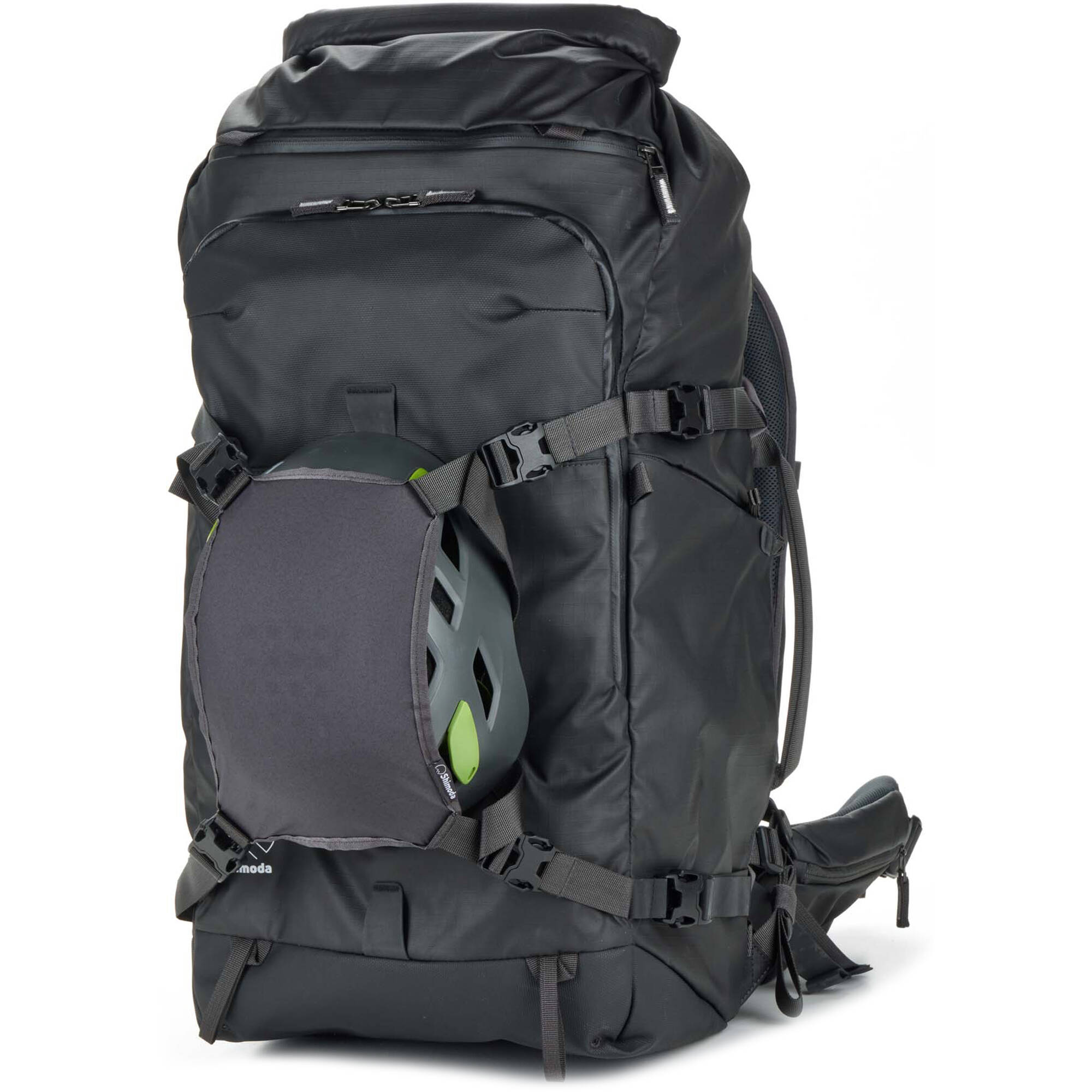 Shimoda Action X70 HD backpack with roll top and tripod pockets
