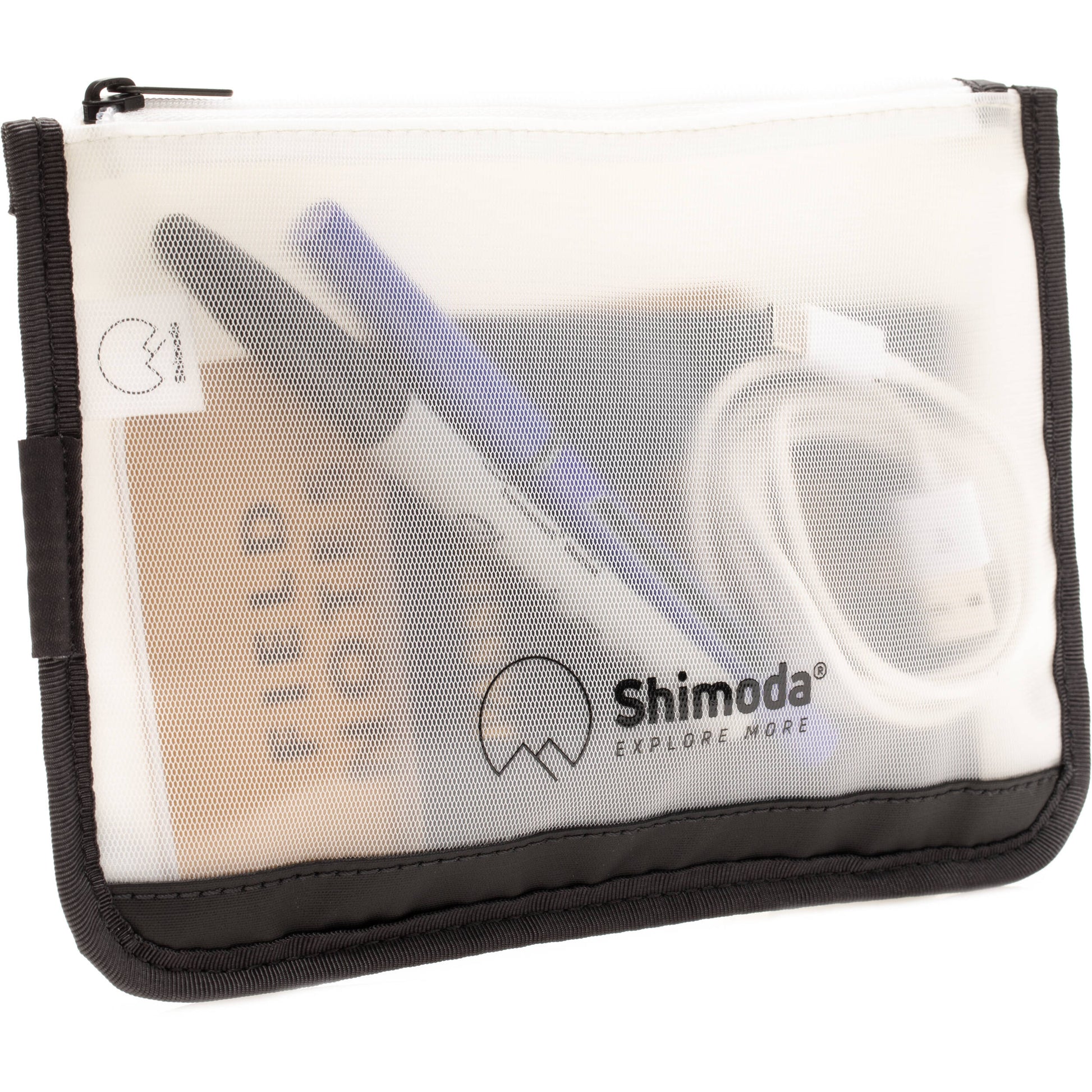 Shimoda Designs Travel Pouch Black with two zippered TPU sleeves
