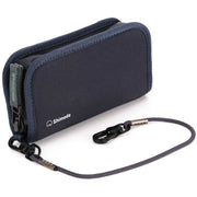 Shimoda Designs Zip Card Wallet Blue with padded EVA protection
