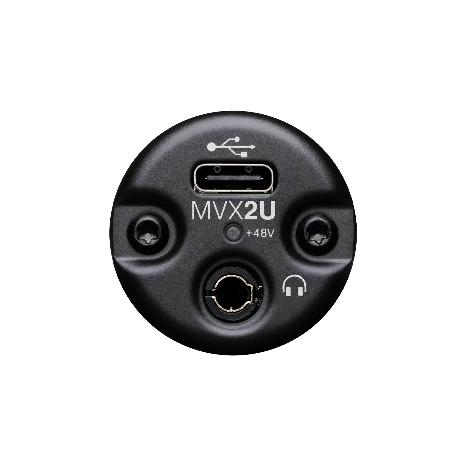 Shure MVX2U Digital Audio Interface XLR-to-USB adaptor with headphone monitoring and phantom power
