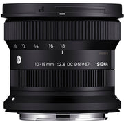 Sigma 10-18mm f/2.8 DC DN Contemporary Lens for Canon RF – compact, ultra-wide-angle zoom with bright f/2.8 aperture, perfect for dynamic stills and video.