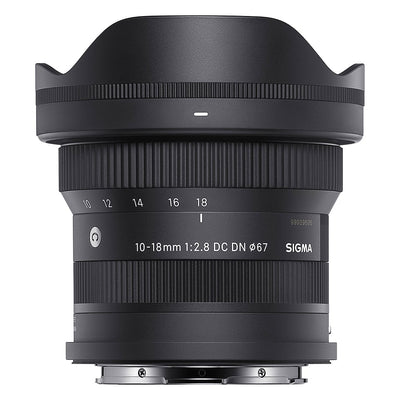 Sigma 10-18mm f/2.8 DC DN Contemporary Lens – ultra-wide-angle zoom with fast aperture, ideal for landscapes, architecture, and vlogging.