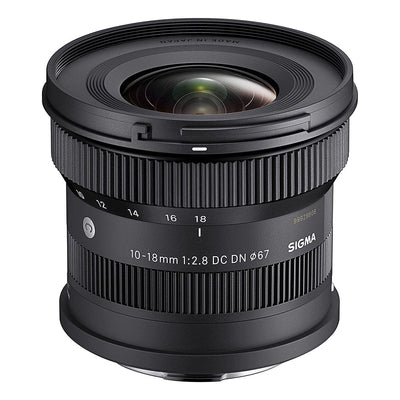 Sigma 10-18mm f/2.8 DC DN Contemporary Lens – ultra-wide-angle zoom with fast aperture, ideal for landscapes, architecture, and vlogging.