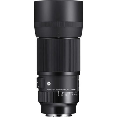 Sigma 105mm f/2.8 DG DN Macro Art Lens for Sony E – 1:1 magnification macro lens with f/2.8 aperture and pro-level sharpness.