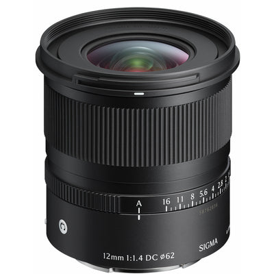Sigma 12mm f/1.4 DC Contemporary ultra-wide-angle APS-C lens.