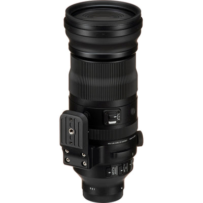 Camera lens with focus and shift control on a white background