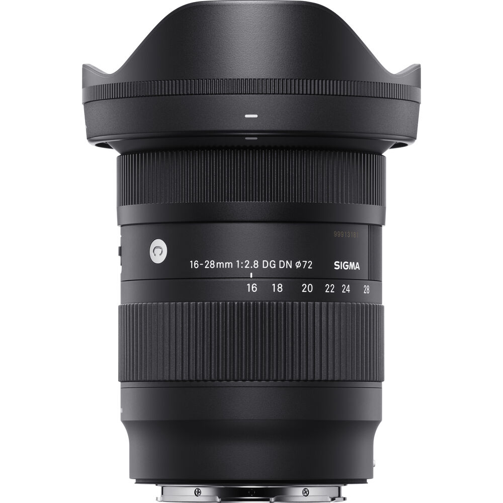 Sigma 16-28mm f/2.8 DG DN Contemporary Lens for Leica L, compact ultrawide zoom with weather-sealed design.
