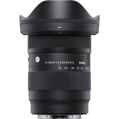 Sigma 16-28mm f/2.8 DG DN Contemporary Lens for Leica L, compact ultrawide zoom with weather-sealed design.
