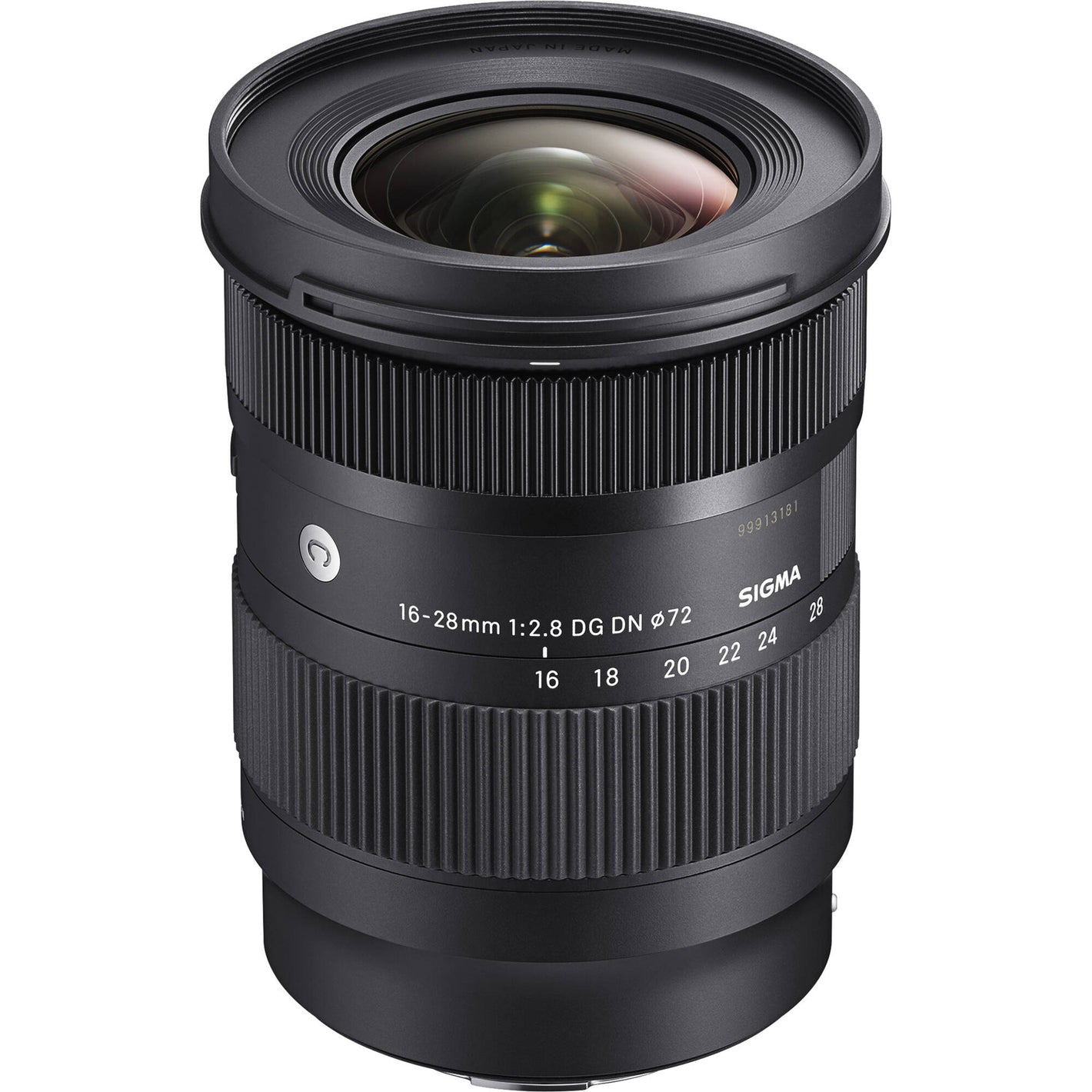 Sigma 16-28mm f/2.8 DG DN Contemporary Lens for Sony E, compact ultrawide zoom with weather-sealed design.