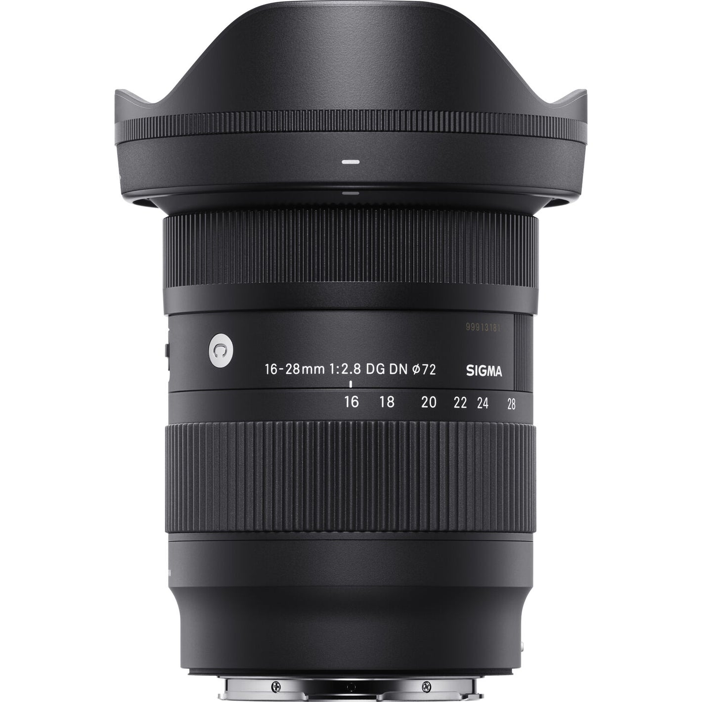 Sigma 16-28mm f/2.8 DG DN Contemporary Lens for Sony E, compact ultrawide zoom with weather-sealed design.