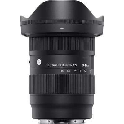 Sigma 16-28mm f/2.8 DG DN Contemporary Lens for Sony E, compact ultrawide zoom with weather-sealed design.
