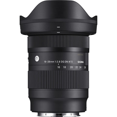 Sigma 16-28mm f/2.8 DG DN Contemporary Lens for Sony E, compact ultrawide zoom with weather-sealed design.