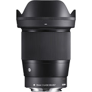 Sigma 16mm f/1.4 DC DN Contemporary lens for Canon EF-M mount mirrorless cameras.