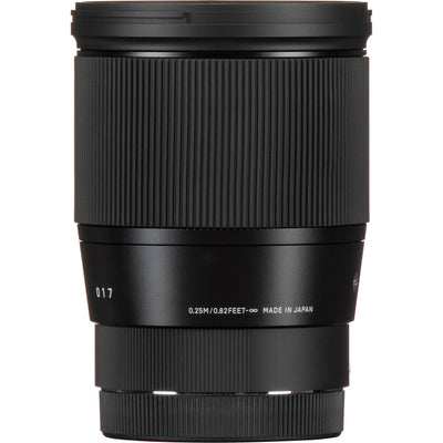 Sigma 16mm f/1.4 DC DN Contemporary lens for Canon EF-M mount mirrorless cameras.