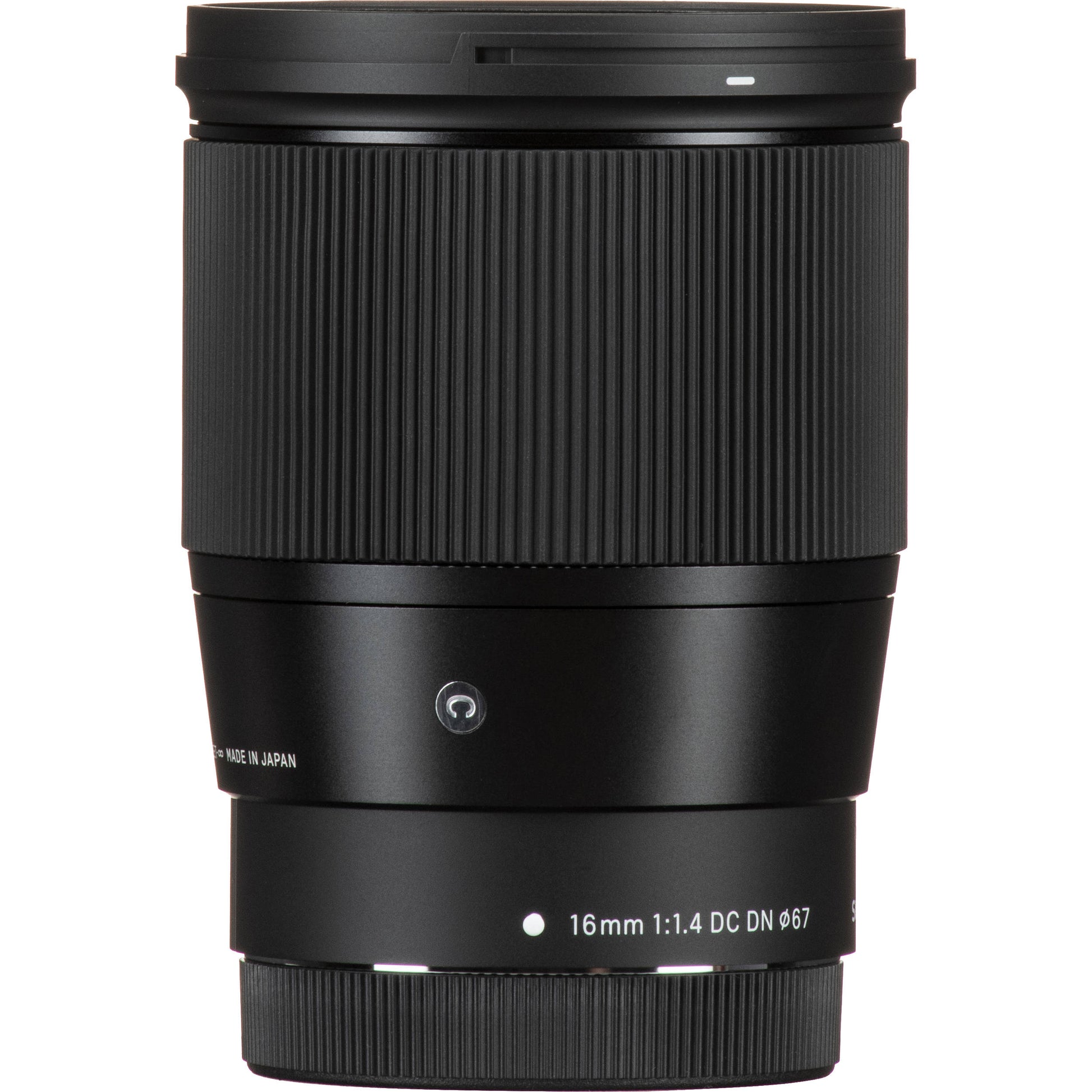 Sigma 16mm f/1.4 DC DN Contemporary lens for Canon EF-M mount mirrorless cameras.
