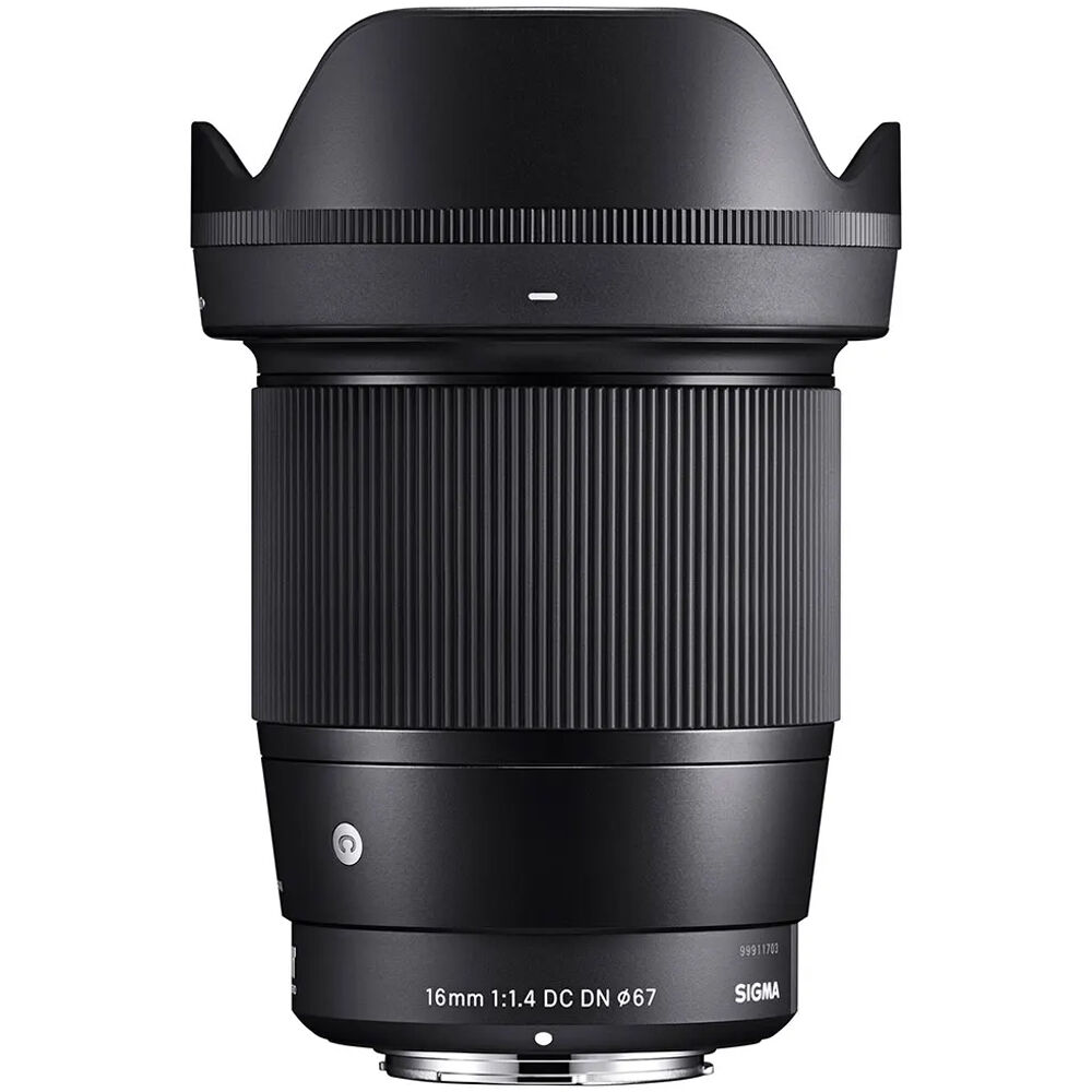 Sigma 16mm f/1.4 DC DN Contemporary lens for Canon RF-mount mirrorless cameras, wide-angle prime lens with bright aperture and compact design