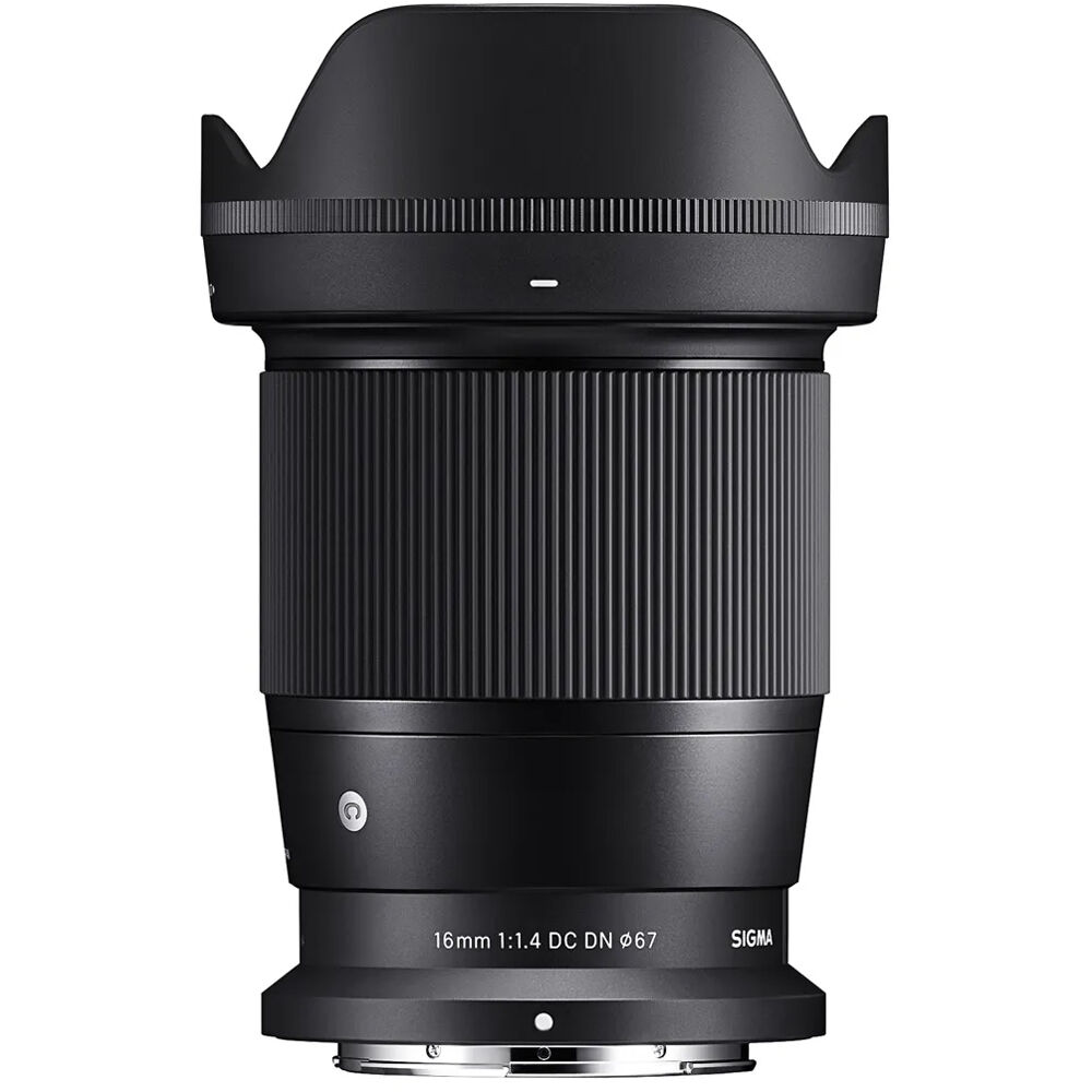 Sigma 16mm f/1.4 DC DN Contemporary lens for Nikon Z mount mirrorless cameras.
