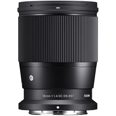 Sigma 16mm f/1.4 DC DN Contemporary lens for Nikon Z mount mirrorless cameras.