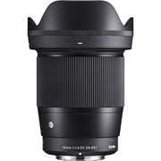 Sigma 16mm f/1.4 DC DN Contemporary lens for Sony E-mount mirrorless cameras.