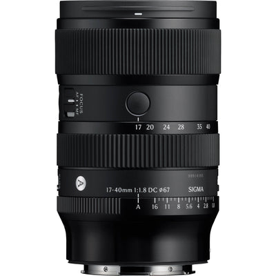 Sigma 17–40mm f/1.8 Art Lens with fast aperture