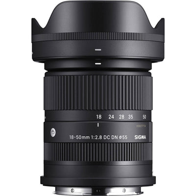 Sigma camera lens on a white background