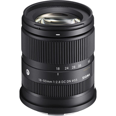 Sigma camera lens on a white background