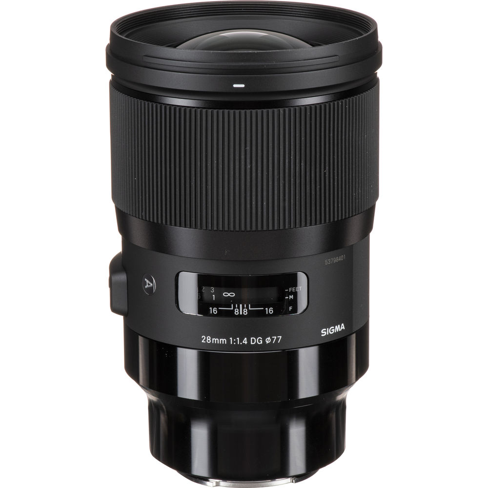 The Sigma 28mm F1.4 wide-angle lens for Sony E minimises flare and ghosting. Dust and splashproof. For travel, landscape, street and events photography.