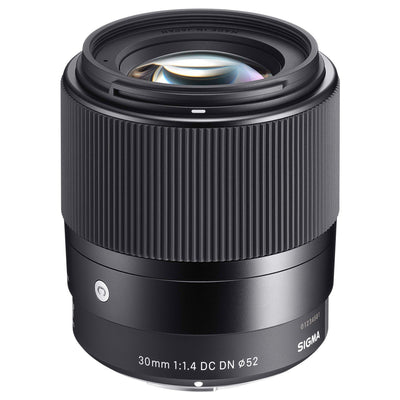 Sigma camera lens on a white background