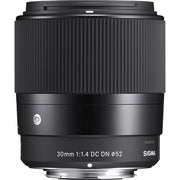 Sigma camera lens on a white background
