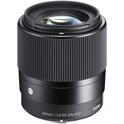 Sigma camera lens on a white background