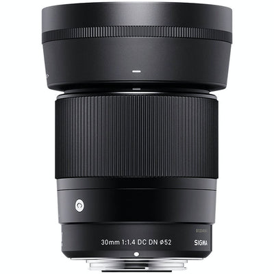 Sigma camera lens on a white background