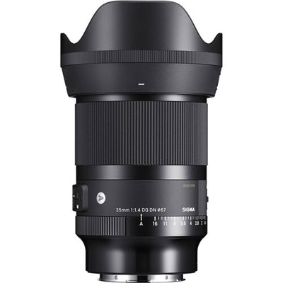 Sigma 35mm f/1.4 DG DN Art lens for Leica L-mount cameras, featuring a wide aperture and high-resolution optics for professional imaging.