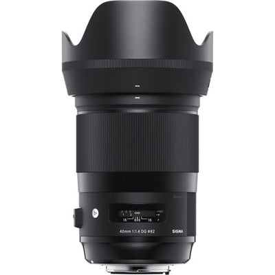 Sigma 40mm f/1.4 DG HSM Art standard prime lens for Nikon F full-frame cameras.