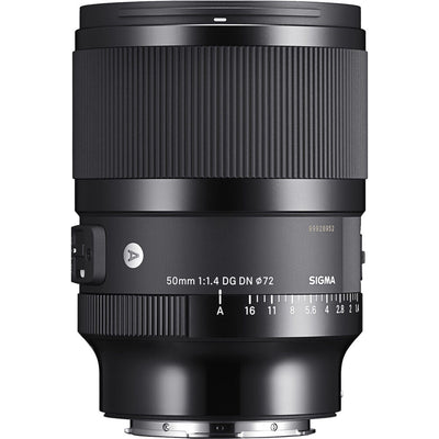 Sigma camera lens on a white background