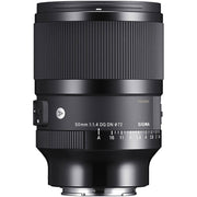 Sigma camera lens on a white background