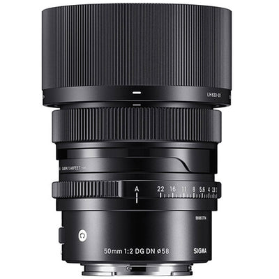 Sigma 50mm f/2 DG DN Contemporary Lens for Sony E – compact and lightweight prime with sharp optics and fast f/2 aperture, ideal for portraits, street, and everyday photography.