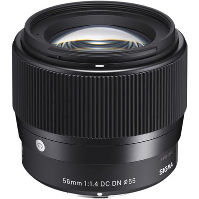 Sigma 56mm f/1.4 DC DN Contemporary Lens – fast prime lens with outstanding sharpness and beautiful bokeh, ideal for portraits and low-light shooting.