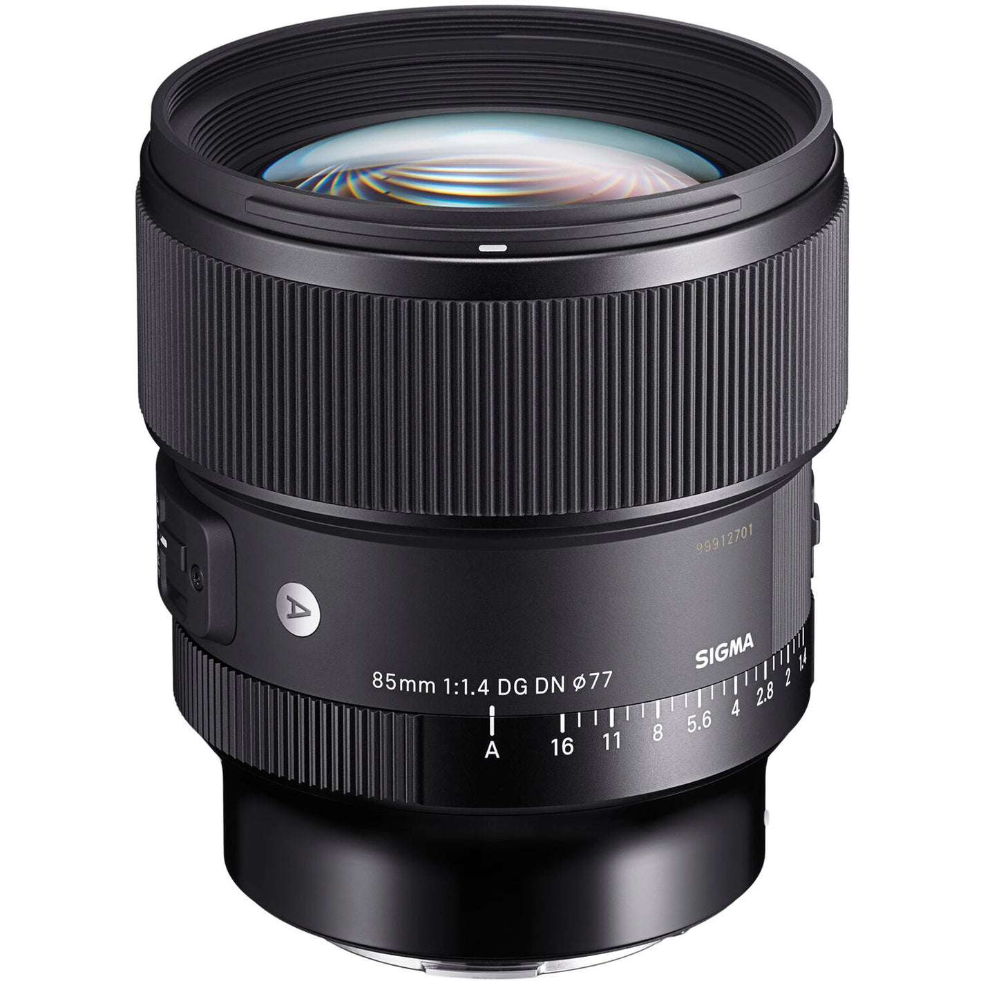 Sigma camera lens on a white background
