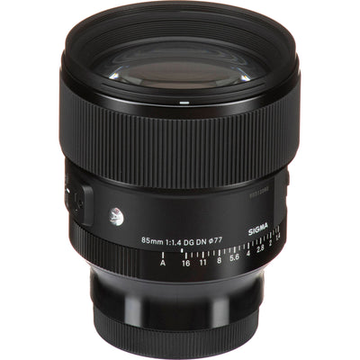 Sigma camera lens on a white background