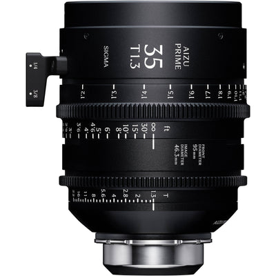 Sigma Aizu Prime T1.3 LF Cinema Lens ARRI PL compact large-format cine lens with fast aperture.