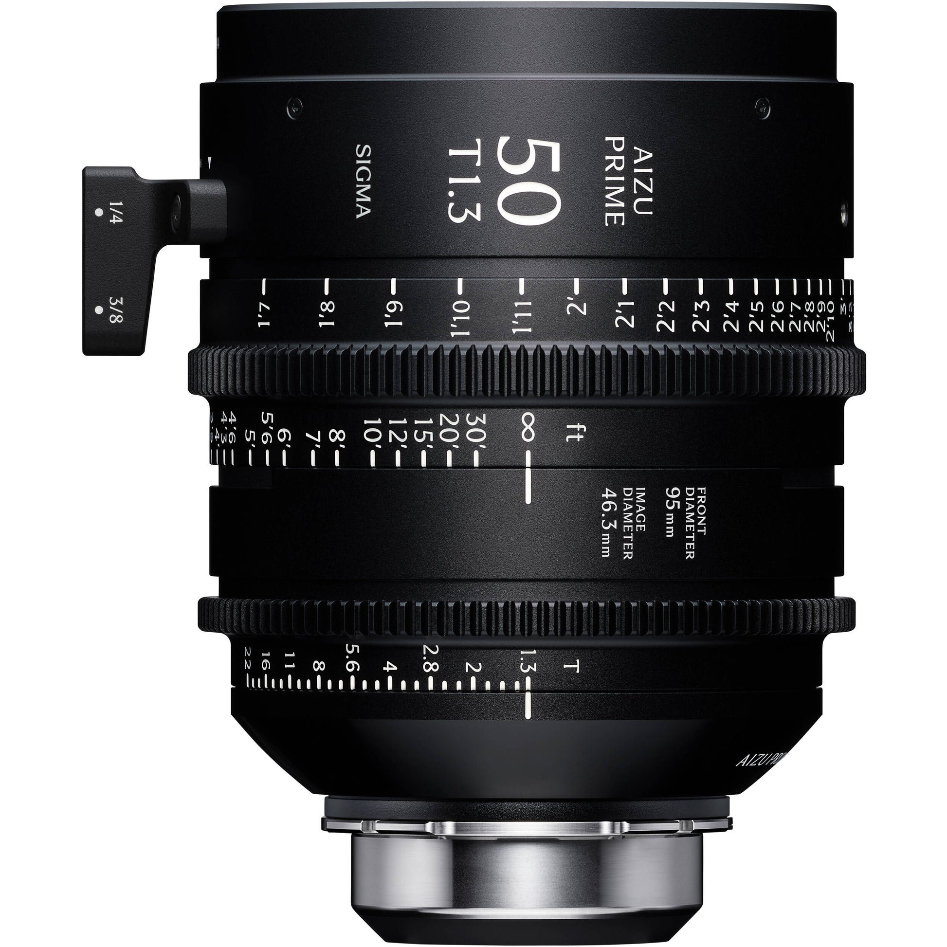 Sigma Aizu Prime T1.3 LF cinema lens for Sony E with fast aperture, large-format coverage, compact design, and advanced metadata support.
