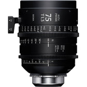 Sigma Aizu Prime T1.3 LF Cinema Lens ARRI PL compact large-format cine lens with fast aperture.