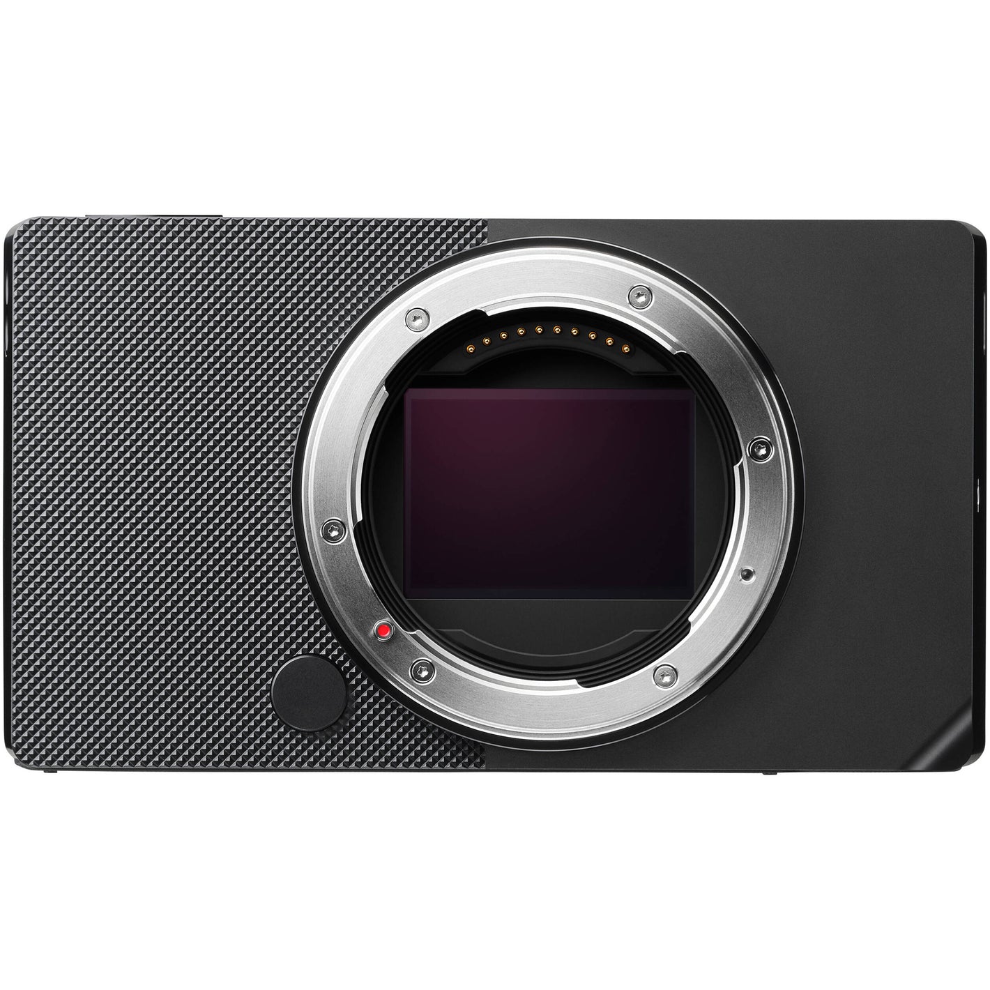Sigma BF Mirrorless Camera in black featuring 24.6MP full-frame back-illuminated CMOS sensor, L-mount, 230GB internal storage, 6K 30fps and Full HD 120fps video recording, hybrid autofocus system, ISO 100-102400, 3.15" touchscreen, and L-Log color grading support